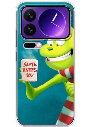 Чехол силиконовый с картинкой на xiaomi 17 pro max (новогодний, гринч)