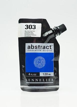 Акрилова фарба sennelier abstract, 500 мл, кобальт синій відтінок (cobalt blue hue)