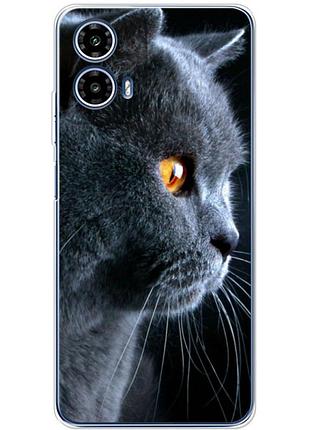 Чехол силиконовый с картинкой на motorola g35 (британский кот)