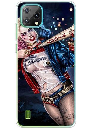Чехол силиконовый с картинкой на blackview oscal c60 (харли квинн, harley quinn)