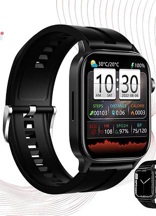 Смарт-годинник lemfo gt22 black (дзвінки, пульсоксиметр, тонометр, темп. тіла)