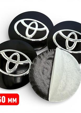 Наклейки с логотипом toyota тойота 60 мм алюминиевые 4 штуки.