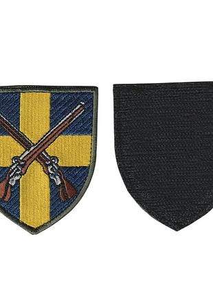 Шеврон военный / армейский, 144 бригада вч а4860, на липучке, на цветном, всу. 8 см * 7 см