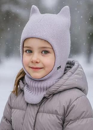 Шапка шлем для девочки tu-tu 50-54 см.