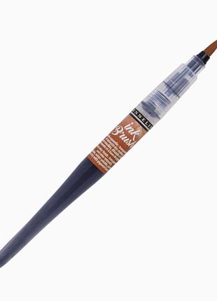 Ручка-пензель з чорнилом sennelier ink brush, умбра палена (burnt umber)