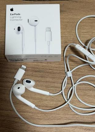 Навушники дротові lightning apple оригінал earpods