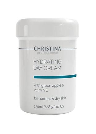 Увлажняющий крем для нормальной и сухой кожи christina hydrating day cream with green apple vitamin e с яблоком и витамином е