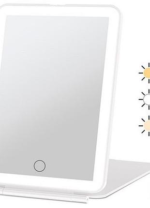 Перезаряжаемое зеркало для макияжа travel makeup mirror sm296 sm296-sl с led подсветкой (сток европа)