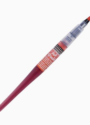 Ручка-пензель з чорнилом sennelier ink brush, переливчастий рожево-помаранчевий (iridescent pink orange)
