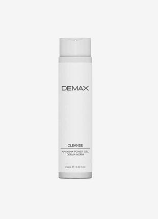 Гель для очищення комбінованої шкіри з ана demax derma-norm cleansing gel + aha 250 мл