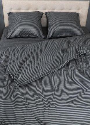 Комплект постельного белья king size grey stripe