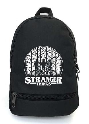 Рюкзак школьный очень странные дела (stranger things 014) school bag big черный 43 х 30 х 17 см