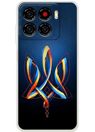 Чехол силиконовый с картинкой на zte blade a56 (патриотический, герб украины)