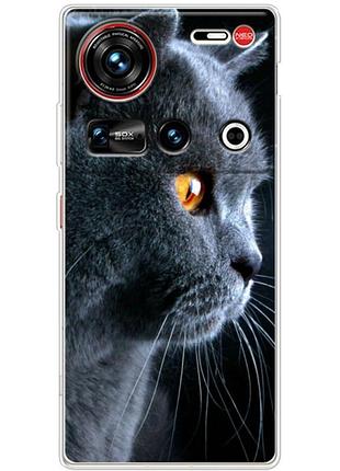 Чехол силиконовый с картинкой на zte nubia z70 ultra (британский кот)