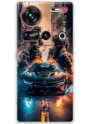 Чохол силіконовий з картинкою на zte nubia z70 ultra (машина bmw i8)