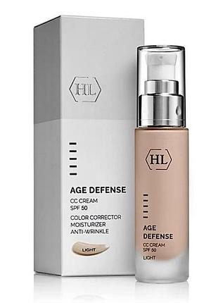 Антивозрастной крем holy land age defense cc cream light spf 50 50мл