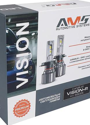 Штатные led лампы h1 светодиодные vision-r h1 яркости света 60w 5500k 8000lm 12v canbus пассивное охлаждение