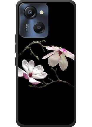 Чохол силіконовий з картинкою на blackview oscal modern 8 (квітка, манголія)