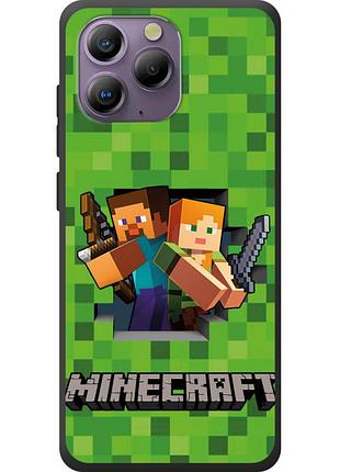 Чохол силіконовий з картинкою на blackview a96 (майнкрафт, minecraft)