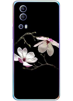 Чохол силіконовий з картинкою на vivo y72 5g (квітка, манголія)