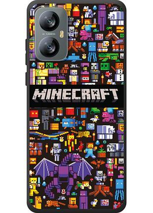 Чохол силіконовий з картинкою на blackview a52 (майнкрафт, minecraft)