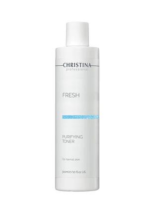 Очищающий тоник для нормальной кожи christina fresh purifying toner for normal skin с геранью 300 мл