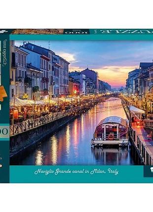 Пазлы danko toys "naviglio grande canal in milan, italy", 1000 элементов, 47,5x68 см.