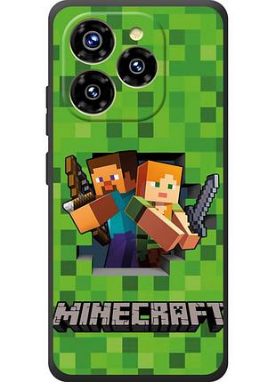 Чехол силиконовый с картинкой на oukitel c50 (майнкрафт, minecraft)