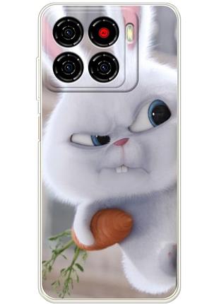 Чехол силиконовый с картинкой на zte blade a56 (кролик снежок)