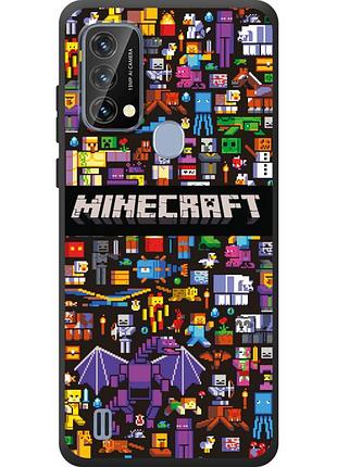 Чохол силіконовий з картинкою на blackview a50 (майнкрафт, minecraft)