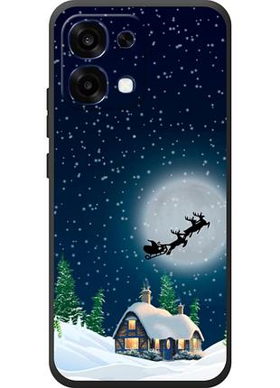 Чехол силиконовый с картинкой на oppo a6 pro (новогодний)