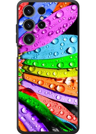 Чехол силиконовый с картинкой на oukitel c1 (цветные листья)