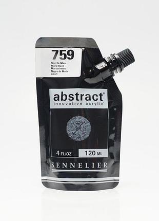 Акрилова фарба sennelier abstract, 500 мл, чорний марс (mars black)