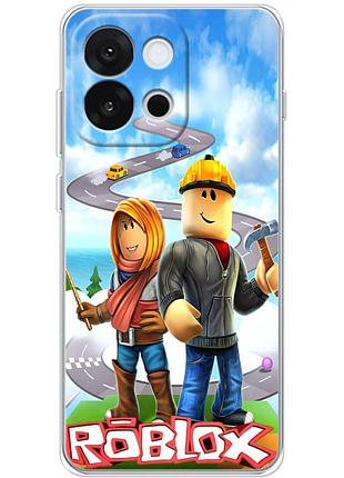Чехол силиконовый с картинкой на oneplus 13 t (роблокс, roblox)