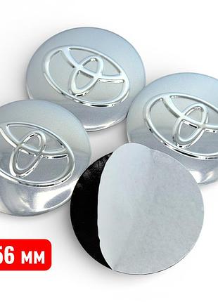 Наклейки с логотипом toyota тойота 56 мм алюминиевые 4 штуки.