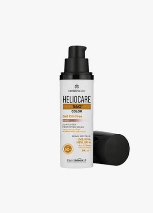 Тональний сонцезахисний гель бежевий cantabria labs heliocare 360 ​​color gel oil-free sunscreen spf 50+ beige 50 мл