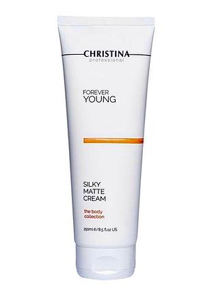 Матувальний крем для тіла christina forever young body silky matte cream 250 мл