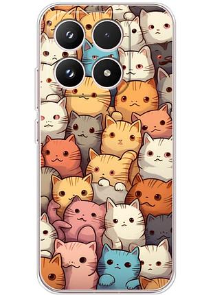 Чехол силиконовый с картинкой на xiaomi 17 (котики)