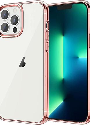 Панель і скло jetech для iphone 13 pro рожевий уцінка