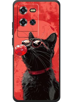 Чехол силиконовый с картинкой на oukitel wp50 (стильный котик)