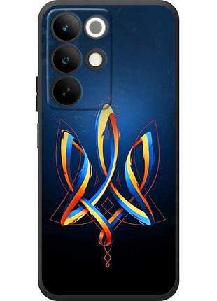 Чохол силіконовий з картинкою на realme c85 (патріотичний, герб україни)