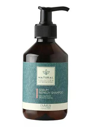 Шампунь себонормализирующий emmebi natural solution sebum remedy shampoo 250 мл