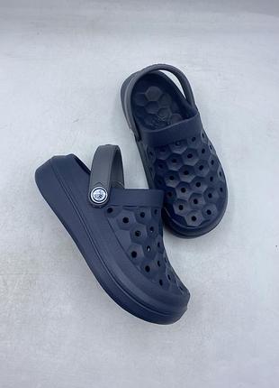 Кроксы детские joybees varsity clog kids true navy\charcoal 32.5