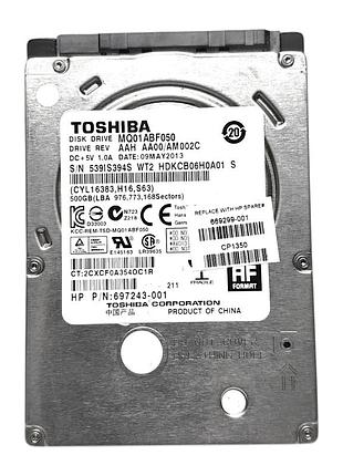 Жорсткий диск hdd 500gb 5400rpm 8мб sata iii 2.5 slim toshiba mq01abf050