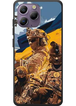 Чехол силиконовый с картинкой на blackview a96 (патриотический, воины всу)