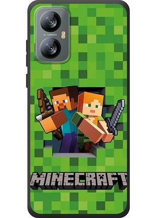 Чехол силиконовый с картинкой на blackview a52 pro (майнкрафт, minecraft)