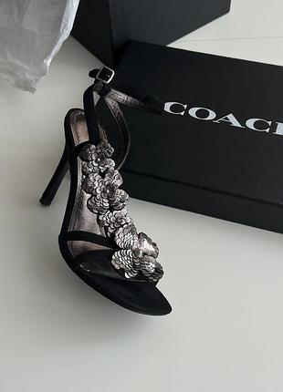 Coach босоніжки натуральна замша/ натуральна шкіра оригінал італія