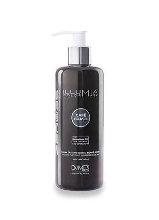 Сияющая тонирующая маска бразильский кофе emmebi illumia color mask café brasil 300 мл