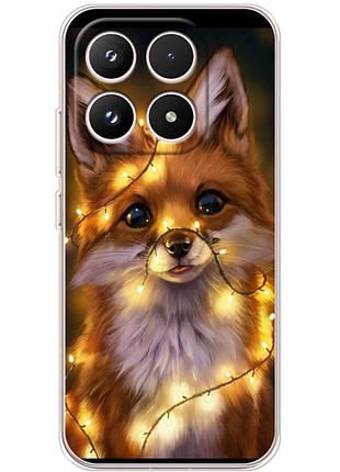 Чехол силиконовый с картинкой на xiaomi 17 (новогодний, лисичка)