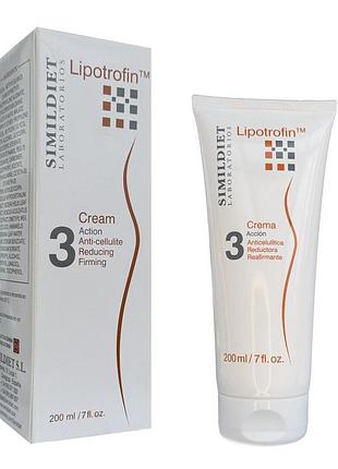 Антицелюлітний крем, покращення тонусу шкіри simildiet lipotrofin crema 200 мл